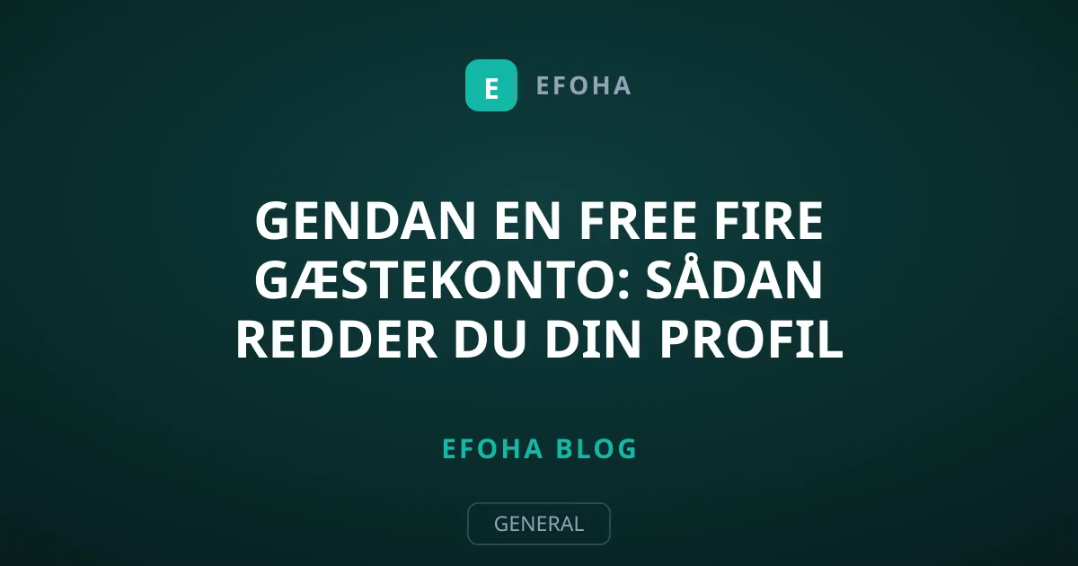 Gendan en Free Fire gæstekonto: Sådan redder du din profil