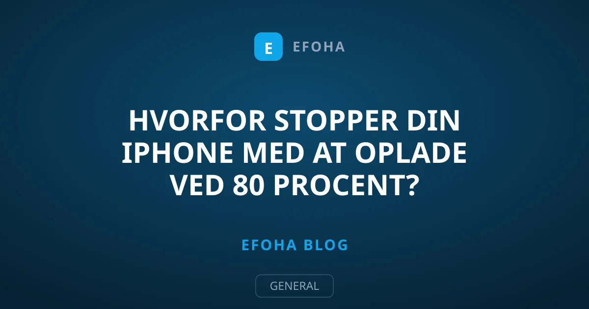 Hvorfor stopper din iPhone med at oplade ved 80 procent?